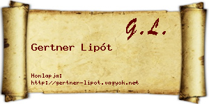 Gertner Lipót névjegykártya